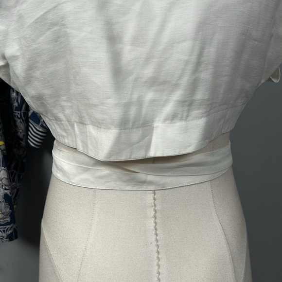 NonChalant the Label White Crop Top Cross Tie white size M - Picture 5 of 13